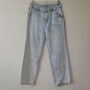 Cali 1850 Daisy Embroidered Jeans